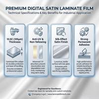 Film de lamination finition satinée anti-rayures, résistant aux UV, pour la protection des impressions commerciales
