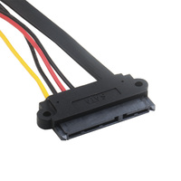 Kabel Daya Data SATA 30CM 7+15 PIN Kabel Penghubung Hard Disk SATA MINI 4PIN 2.54MM Kabel Daya Motherboard