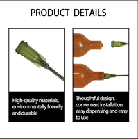 18G vert 1/4 pouces embouts en plastique en acier inoxydable aiguille de distribution embouts émoussés distribution aiguille de colle aiguilles jetables industrielles