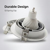 Focos MR16: Luminaria de Techo de Aluminio con Portalámparas GU10, Marco Moderno para Downlight Empotrado, Precio de Fábrica