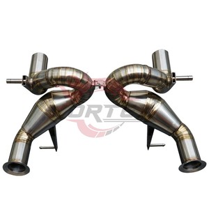 ท่อไอเสีย Vortex Titanium สำหรับ Lamborghini Aventador SVJ LP770-4 แบบท่อตรง ท่อคู่รูปตัว X  แบบดิบ  แบบ Catback - Product Image 1