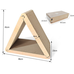 Phong Cách Hiện Đại Có Thể Gập Lại Mèo Scratcher Giường 6 Bên Tam Giác Các Tông Sóng Giấy Sóng Mèo Cây Scraper Bán Buôn - Product Image 2