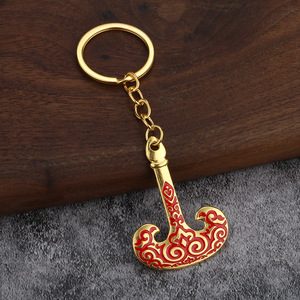 Porte-clés ethnique <span class=keywords><strong>yourte</strong></span> en métal, pendentif kazakh mongol, souvenir de voyage, cadeau en gros pour sacs et clés de voiture - Product Image 5