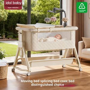 Cuna Portátil Multifuncional de Metal Moderna para Recién Nacidos de 0 a 3 Años para Uso en Dormitorios, Hoteles, Hospitales y Apartamentos - Product Image 2