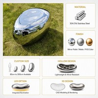 Kursi Meja Taman Mewah Bahan Stainless Steel dengan Ukiran Batu, Cermin, untuk Dekorasi Taman, Plaza, Mal, Hotel, Ukuran Kustom, OEM