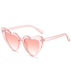 Gafas de Sol QM Coloridas 2024 con Forma de Corazón, Gafas de Sol Retro para Mujer, Gafas de Fiesta - Product Image 1