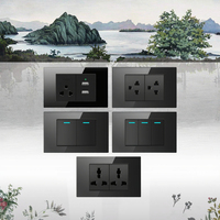 120 PC électrique blanc noir or mur bascule Double pôle US Standard 250V 16A 1/2/3/4 Gang 13A prise universelle maison hôtel