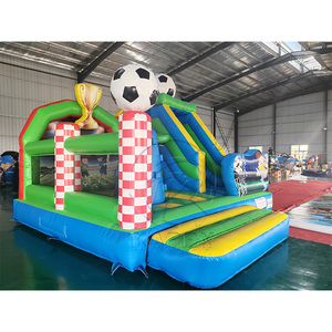 Castello Gonfiabile con Scivolo a Tema Calcio, Unità Combo per Bambini con Ventilatore, <span class=keywords><strong>Intrattenimento</strong></span> per Feste all'Aperto in Giardino - Product Image 2