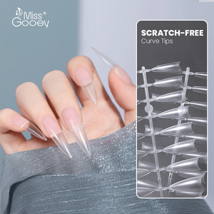 Ongles professionnels Tip XS XXS <span class=keywords><strong>court</strong></span> cercueil amande couverture complète pointe d'ongle mat Logo personnalisé en gros Stiletto carré clair ongles Tips - Product Image 4