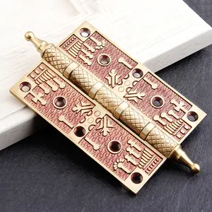 Decorative 5 Inches Brass Antique Cabinet Door Hinges For Kitchen Living Room