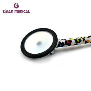 ZY8003 Deluxe Single <b>Stethoscope</b> Electroplated Zinc Alloy Head Printed Design Manual Power Source Class II Instrument-Wholesale - Product Image 2