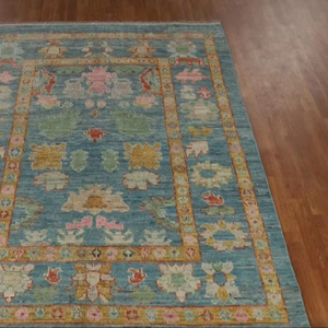 Oushak พรมขนสัตว์ถักมือตุรกีย้อมสีผักที่สวยงามสำหรับห้องนอนห้องนั่งเล่นปรับแต่งขนาดที่มีจำหน่าย - Product Image 1
