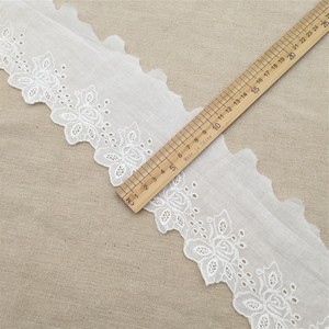 Accessoires de couture de luxe fantaisie en dentelle 100% coton, motif floral brodé, soluble à l'eau, appliqué - Product Image 5