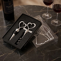 Tire-bouchon décapsuleur en forme de cœur, coffret cadeau, idéal pour mariage, bar à domicile, vente en gros