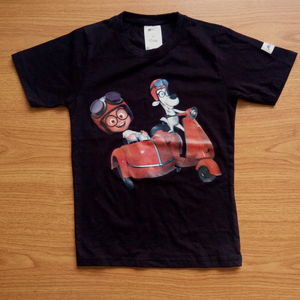 Camiseta de Verano al por Mayor para Niños, Bebés y Niños Pequeños, Cuello Redondo, Manga con Volantes, 100% Algodón Tejido Liso Teñido, Técnica Lavada - Product Image 3