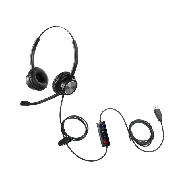 Professional Call Center Headset USB Plug & Play, ENC Microphone for Crystal Clear Calls, Office PC Headphone - Wholesale Price