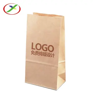 Plain Brown Kraft Paper Food Bag Without Handle