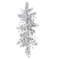 Nouvelle mode nuptiale 2025, accessoire de cheveux fait main avec chaîne à griffes en strass, feuille, accessoires de mariage, bandeau, couronne de cheveux