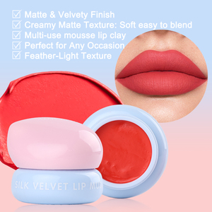 Rouge à Lèvres Vegan Marque Privée Rouge à Lèvres Hydratant Longue Durée Léger Personnalisé Multi Usage <span class=keywords><strong>Mousse</strong></span> de Soie Velours Mat Boue à Lèvres - Product Image 2