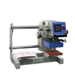 Máquina de prensa de calor neumática automática Yunqingtech de fábrica, pequeña, 15x15cm, doble estación para transferencia de logotipos - Product Image 2