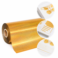 Feuilles de feuille d'or laser génériques 64cm*120m (matériau PET) pour impression sur papier et marquage à chaud - Durables, écologiques et lavables