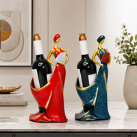 Support à Bouteille de Vin en Résine Élégant en Forme de Femme, Statue Créative Femme, Porte-Bouteille Décoratif pour Table, Bar, Cuisine, Cadeau Artisanal