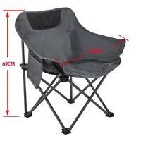 Chaises de jardin pliables respirantes avec structure en fer pour pique-nique, chaise lune rembourrée, chaise de camping pliable