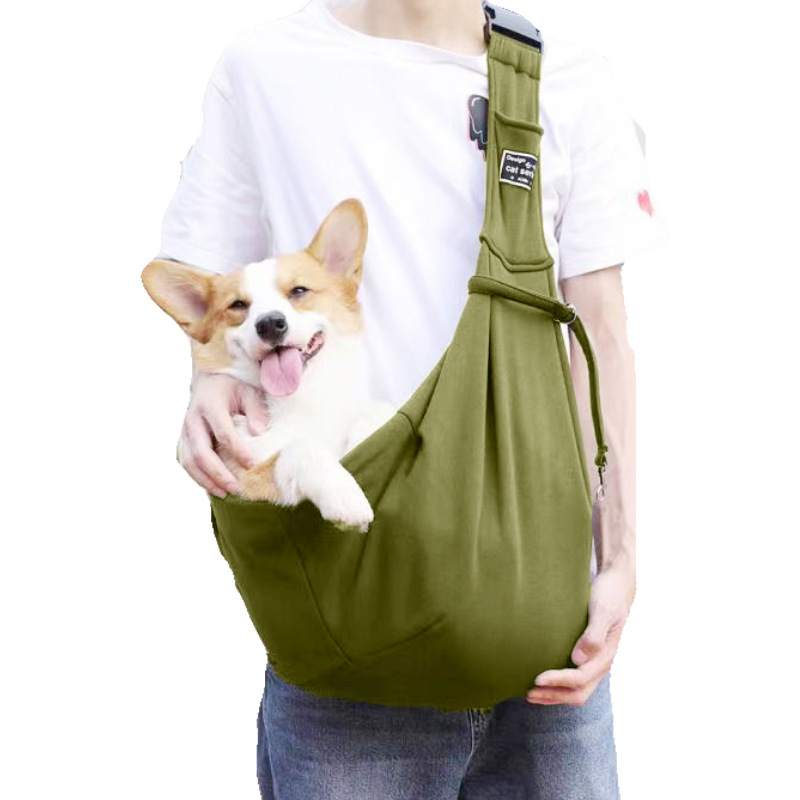 sac pour animaux de compagnie réglable à boucle verte