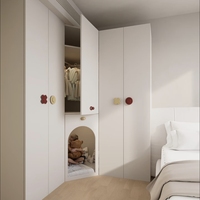 Armoire de chambre d'enfant de luxe avec maisonnette de jeu, penderie modulaire personnalisée, armoire de rangement pour enfants du sol au plafond, meubles sur mesure