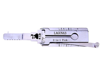 Outil de serrurier 2-en-1 Lishi Laguna3 pour décodage et crochetage, pour clés de véhicules Renault Samsung Motors Laguna
