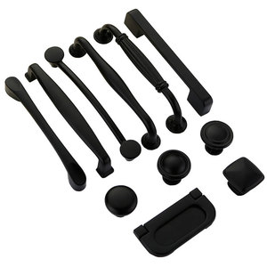 Legdis <b>Black</b> Aluminum Cabinet Handles Bar <b>Knobs</b> For Furniture Drawer Door Hardware - Product Image 5