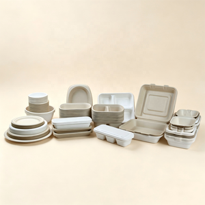 Plateau de barbecue jetable en bagasse rigide, forme ellipse, pour steak, viande, fruits de mer, huîtres, grillades, pique-nique, événements en plein air - Product Image 6