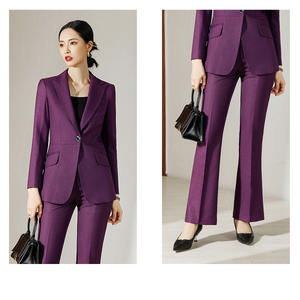 Nouveau design de <span class=keywords><strong>tailleur</strong></span>-<span class=keywords><strong>pantalon</strong></span> classique à manches longues à vendre ensemble de vêtements de travail formels pour femmes - Product Image 4