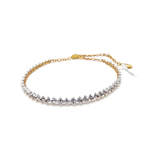 BBBA-04100 กำไลข้อมือและกำไลคริสตัลชุบทอง 22k ดีไซน์หรูหราสำหรับผู้หญิง - Product Image 2