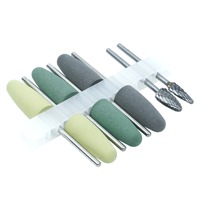 8 Buah/Set 2.35Mm HP Kit Bor Pemoles Akrilik Dasar Resin Gigi Alat Dokter Gigi Putar Alat Laboratorium Gigi
