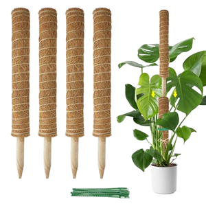Poteaux de soutien flexibles en fibre de coco et fil d'aluminium pour plantes grimpantes – Fournitures de jardin en gros - Product Image 1