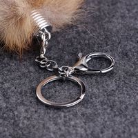 Porte-clés Pompon en Queue de Renard Naturelle 25-30cm, en Véritable Fourrure de Renard, avec Pompons, Style Féerique, Tendance, Mignon, pour Cosplay