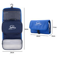 Sac de toilette pliable pour voyage en plein air, fermeture à glissière, matériau polyester, design imperméable détachable, logo personnalisé, marque Pretty-arts