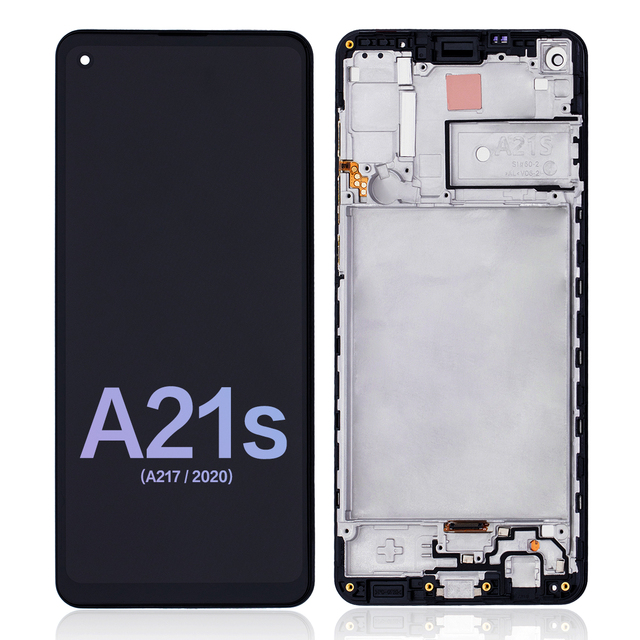 New Original Mobile Phone Repaired Parts LCD with Frame Assembly Service Pack for Samsung Galaxy A21s A217