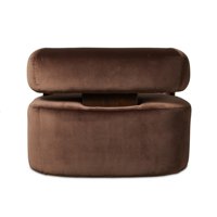 Fauteuil individuel de luxe moderne en velours marron chocolat, fauteuil design pour salon, hall d'hôtel, ensemble de meubles de salon rembourrés
