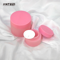 Pots en plastique PP à double paroi de luxe, 30 ml, 50 ml, 80 ml, forme ronde rose mat, pot à paroi épaisse pour crème, pots pour gel à ongles