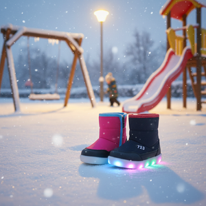 OZKIZ Korean Style Girls' Padded Winter Boots Synthetic Upper for Ages 2-7 Wholesale Children's Fashion - Product Image 3