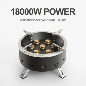 NB-FAVOUR High-Power Windproof Portable Camping Stove With Adjustable Multi-Burner For Outdoor Cooking For Gas Butane Fuel