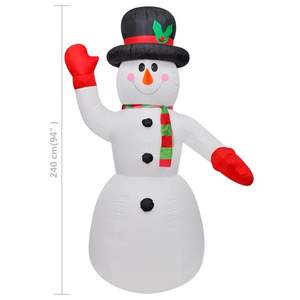 Bonhomme de neige gonflable de Noël multicolore de 8 pieds, décorations de jardin pour les fêtes de plein air, modèle D0100HHDLA6 - Product Image 4