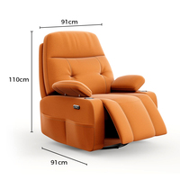 Fauteuil inclinable pivotant à 360 degrés au design moderne KD avec porte-gobelets et port USB, fauteuil électrique motorisé pour la maison