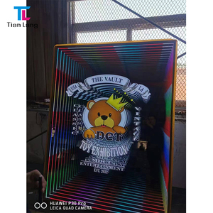 Diseño libre personalizado luces de neón signos astronauta abismo espejo acrílico caja de luz LED cartel pantalla para KTV Material de vidrio - Product Image 5