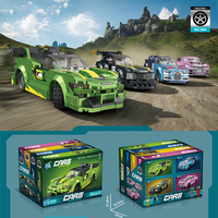 Bloques de Construcción Compatibles para Niños, Rompecabezas de Auto, Ensamblaje de Piezas Pequeñas, Modelo de Auto Deportivo, Juguetes de Carreras