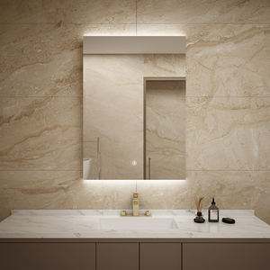 Miroir de salle de bains multifonctionnel luxueux personnalisable à écran tactile étanche fonction Bluetooth intelligent LED - Product Image 1