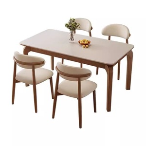 Set Tavolo da Pranzo Quadrato Moderno <span class=keywords><strong>e</strong></span> Resistente con Piano in <span class=keywords><strong>Marmo</strong></span> <span class=keywords><strong>e</strong></span> Sedie dal Design Versatile per 6 Persone, Uso in Hotel, Sale da Pranzo <span class=keywords><strong>e</strong></span> Cucine - Product Image 5