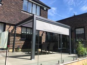 <span class=keywords><strong>Pergola</strong></span> de jardin bioclimatique de luxe moderne motorisée <span class=keywords><strong>en</strong></span> alliage d'aluminium avec <span class=keywords><strong>toit</strong></span> à lamelles - Product Image 4